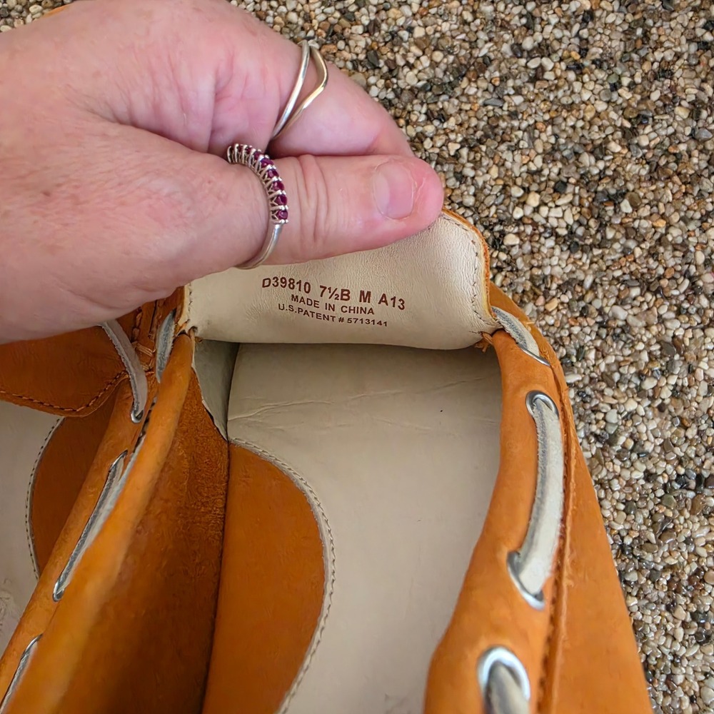 Cole Haan Nike Air Orange Leather Driving Moccasins Loafers D39810 Womens 7.5B - Picture 5 of 13